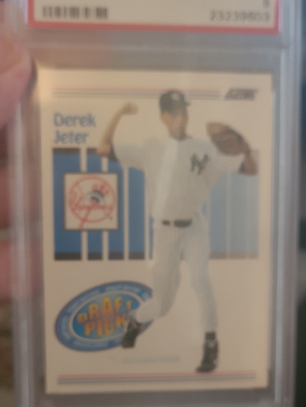 Derek Jeter Collectible Baseball Card - White & Blue